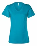 Bella + Canvas - t-shirt à col en V en jersey décontracté pour dames Turquoise