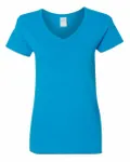 Gildan Ladies' Heavy Cotton V-Neck T-Shirt Sapphire