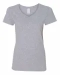 Gildan Ladies' Heavy Cotton V-Neck T-Shirt Sport Grey