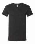 Bella + Canvas Unisex CVC Jersey V-Neck T-Shirt Black Heather