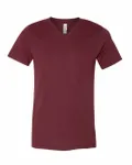 Bella + Canvas Unisex CVC Jersey V-Neck T-Shirt Heather Cardinal