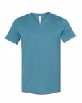 Bella + Canvas Unisex CVC Jersey V-Neck T-Shirt Heather Deep Teal