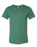 Bella + Canvas Unisex CVC Jersey V-Neck T-Shirt Heather Grass Green