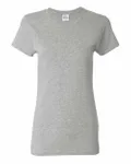 Gildan - t-shirt en coton épais pour dames Gris cendré