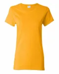 Gildan - t-shirt en coton épais pour dames L'or