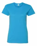 Gildan - t-shirt en coton épais pour dames Heather Sapphire