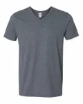 T-shirt à col en V Softstyle pour adulte Gildan Gris foncé