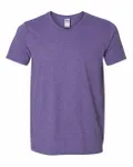 T-shirt à col en V Softstyle pour adulte Gildan Violet chiné