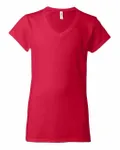 Gildan Ladies' SoftStyle Fitted V-Neck T-Shirt Cherry Red