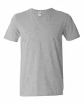 T-shirt à col en V Softstyle pour adulte Gildan Gris sport