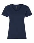 Gildan Ladies' SoftStyle Fitted V-Neck T-Shirt Navy
