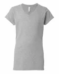 Gildan Ladies' SoftStyle Fitted V-Neck T-Shirt Sport Grey