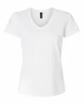 Gildan Ladies' SoftStyle Fitted V-Neck T-Shirt WHITE
