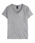 Hanes Ladies' Perfect-T V-Neck T-Shirt Light Steel