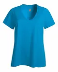 Hanes Ladies' Perfect-T V-Neck T-Shirt TEAL