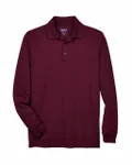 CORE365 Hommes - Pinnacle Performance Long-Sleeve Piqu Polo Bourgogne