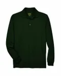 CORE365 Hommes - Pinnacle Performance Long-Sleeve Piqu Polo Forêt