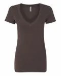 Next Level Apparel Ladies' CVC Deep V-Neck T-Shirt Espresso