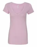 Next Level Apparel Ladies' CVC Deep V-Neck T-Shirt Lilac