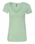 Next Level Apparel Ladies' CVC Deep V-Neck T-Shirt Mint