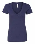 Next Level Apparel Ladies' CVC Deep V-Neck T-Shirt Storm