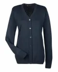 Harriton Ladies' Pilbloc V-Neck Button Cardigan Sweater DARK NAVY