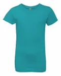 Next Level Apparel - T-shirt Princesse pour jeunes filles Bleu Tahiti