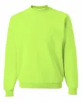Jerzees Adult NuBlend FleeceCrew SAFETY GREEN