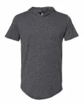 Next Level Apparel T-Shirt unisexe à capuche à manches courtes et torsades fantaisies NOIR