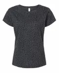 LAT Ladies' Fine Jersey T-Shirt Black Leopard