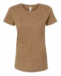 LAT Ladies' Fine Jersey T-Shirt Brown Leopard