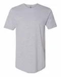 Next Level Apparel Hommes - Coton Long Body Crew Gris chiné