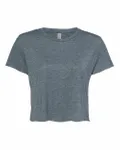 Next Level Apparel Ladies' Festival Cali Crop T-Shirt Antique Denim