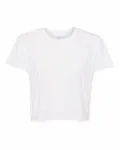 Next Level Apparel Ladies' Festival Cali Crop T-Shirt WHITE