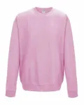 Adult Midweight College Crewneck Sweatshirt Baby Pink