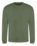 Adult Midweight College Crewneck Sweatshirt EARTHY GREEN