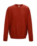 Adult Midweight College Crewneck Sweatshirt FIRE RED