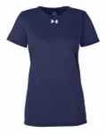Under Armour - T-shirt Team Tech pour dames Marine de minuit/ Blanc