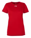 Under Armour - T-shirt Team Tech pour dames Rouge/ Blanc