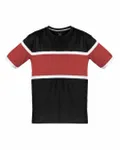 Hanes Unisex Perfect-T T-Shirt Black/ Red/ White