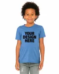 Bella + Canvas Youth CVC Jersey T-Shirt Hthr Colum Blue