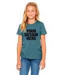 Bella + Canvas Youth CVC Jersey T-Shirt Hthr Deep Teal