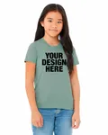 Bella + Canvas Youth CVC Jersey T-Shirt Hthr Dusty Blue