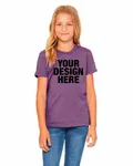 Bella + Canvas Youth CVC Jersey T-Shirt Hthr Team Purple