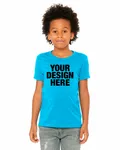 Bella + Canvas Youth CVC Jersey T-Shirt Neon Blue