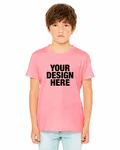 Bella + Canvas Youth CVC Jersey T-Shirt Neon Pink