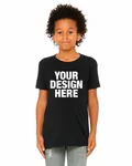 Bella + Canvas Youth CVC Jersey T-Shirt Solid Blk Blend