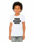 Bella + Canvas Youth CVC Jersey T-Shirt Solid Wht Blend