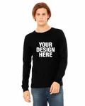 Bella + Canvas Unisex CVC Jersey Long-Sleeve T-Shirt Black Heather