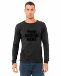 Bella + Canvas Unisex CVC Jersey Long-Sleeve T-Shirt Dark Gry Heather
